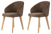 Súprava jedálenských stoličiek Bentley Brown and Light Oak, 2 ks