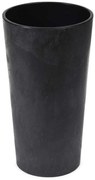 PLASTOVÝ KVETINÁČ URBANIKA 46X25 CM IMITÁCIA BETÓNU ČIERNA