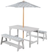 roba Detská sedacia súprava so slnečníkom (sivá) (100397119)