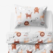 Goldea detské bavlnené obliečky - svet zvieratiek 140 x 200 a 70 x 90 cm
