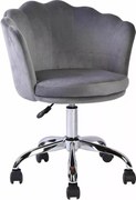 SI Otočná stolička Rose Velvet sivý