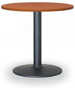 Konferenčný stolík ZEUS II, priemer 60 cm, čierna podnož, čerešňa