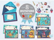 Súprava pozvánok na detskú oslavu – piráti