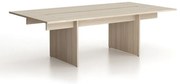 Rokovací kancelársky stôl SOLID + 2x prísed, 240x125 cm, dub prírodný
