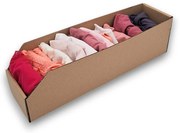 Úložné boxy na oblečenie, organizéry do skrine EKO KARTON 10x40 cm