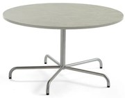 Stôl PLURAL, Ø1300x720 mm, linoleum - šedá, strieborná