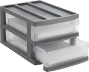 DUO M - Box s 2 zásuvkami (A4), úložný box výsuvný, antracit, Rotho SYSTEMIX
