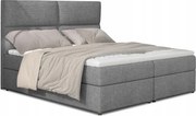 Manželská posteľ Boxspring 185 cm Alyce (sivá) (s matracmi)