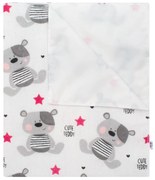 Nepremokavá flanelová podložka New Baby Cute Teddy ružová
