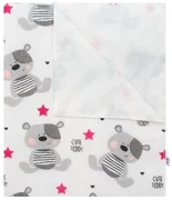 Nepremokavá flanelová podložka New Baby Cute Teddy ružová