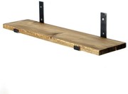 Polička Lam009 Black and Walnut