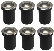 Sada 6 inteligentných vonkajších bodových svetiel nastaviteľných vrátane Wifi GU10 - Delux