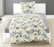 Bierbaum obliečka bavlnený satén 6475 Yellow Garden 140x200/70x90 cm