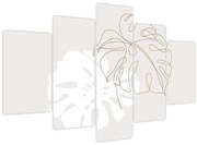 Obraz - Line art monstera N⁰2 (150x105 cm)