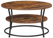 Konferenčný stôl ELDUR hnedá/čierna