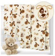 Bellatex Detská prikrývka Ella Psík hnedá, 100 x 150 cm