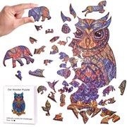 Drevené puzzle PREMIUM A4 | sova