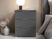 Nočný stolík s 3 zásuvkami Smilla, výška 61 cm, grafitový%