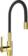 Mexen Flex kuchynská batéria, zlatá/čierna - 670900-57