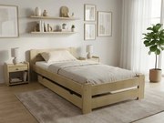 Posteľ Laura 90 x 200 cm, borovica Rošt: S lamelovým roštom, Matrac: Matrac DELUXE 10 cm