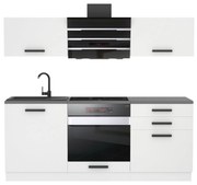 Kuchynská  linka Belini Premium Full Version 180 cm biely mat  s pracovnou doskou SOPHIA