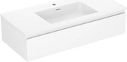 Mexen Orio, kúpeľňová skrinka 100 cm s umývadlom Otis, 1 zásuvka, biela matná, 91A10-10023-1-BF01-W18M01