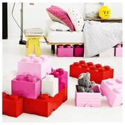 Červený úložný box štvorec LEGO®