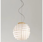 SIRU - Luster na lanku CARTESIO 1xE27/60W/230V zlatá/biela benátske sklo