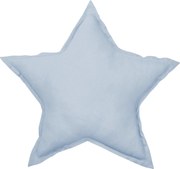 Ľanový vankúš hviezda svetlo modrý 50 cm
