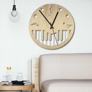 Nástenné hodiny z dreva - Noty čierne aj farebné | SENTOP PR0453