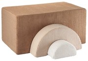 Hnedé menčestrové penové ihrisko 75x49x37 cm Rainbow Montessori – Wigiwama
