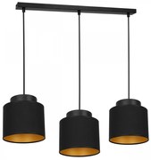Luster na lanku FRODI 3xE27/60W/230V čierna