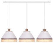 Duolla - Luster na lanku AVIGNON 3xE27/15W/230V biela/ratan