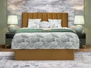 Manželská posteľ Boxspring 160 cm Asencion (horčicová). Vlastná spoľahlivá doprava až k Vám domov. 1092472