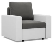 Kreslo LUNA popolové / biele