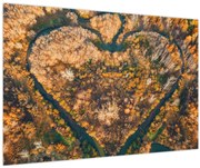 Obraz - Rieka v tvare srdca (90x60 cm)