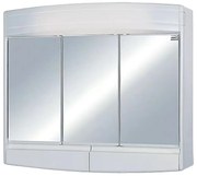 Zrkadlová skrinka s LED osvetlením Topas Eco, 60 × 53 × 18 cm, biela