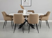 Noela Jedálenský set TERRON 200 + 6x stolička SIENA béžová