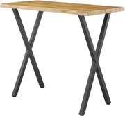 Barový stôl v zaoblenom tvare Mikkel 120x60 cm, divoký dub%