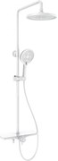 Mexen Frost, sprchová sada s ručnou a dažďovou hlavicou, biela, 78111-20