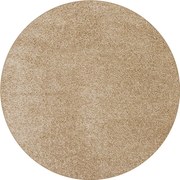 Kusový koberec Velur Ultra béžový kruh, 200x200 (priemer) kruh, béžová, obývacia izba, AladinWorld Expres
