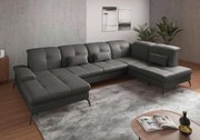 XXXLutz SEDACIA SÚPRAVA, textil, koža, antracitová Sit & More - Sedačky - 00014401174J