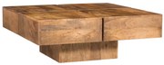 furniture-nabytek.cz - Masívny konferenčný stolík Amberley z mangového dreva, lakovaný, prírodný – 80×80 cm