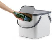 XL - Odpadkový kôš na triedený odpad ALBULA, 40 l, biely/antracit