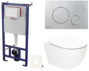 Závesný wc set SAT Fusion do ľahkých stien / predstenové vírové splachovanie SIKOSSTORFU71