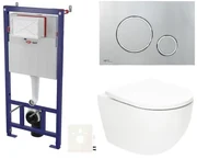 Závesný wc set SAT Fusion do ľahkých stien / predstenové vírové splachovanie SIKOSSTORFU71