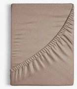 Goldea bavlnená napínacia plachta - kávová hnedá 90 x 200 cm