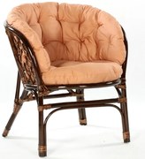 Ratanová stolička Bahama tmavohnedá/cappucino