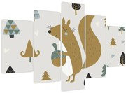 Obraz - Veverička s orieškom (150x105 cm)