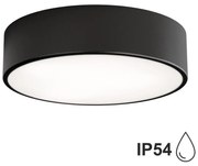 Kúpeľňové stropné svietidlo CLEO 2xE27/24W/230V pr. 30 cm čierna IP54